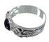 Southwest Sterling Silver Jet Flower Ring Size 6-1/4 VX59972